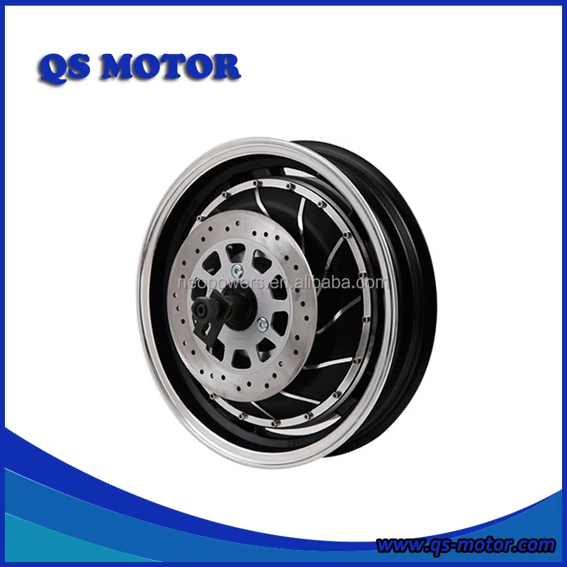 QS Motor 14 Inch 273 Electric Motorcycle In-Wheel Hub Motor(40H) 3000W V2 Type 72V( 48V-96V )