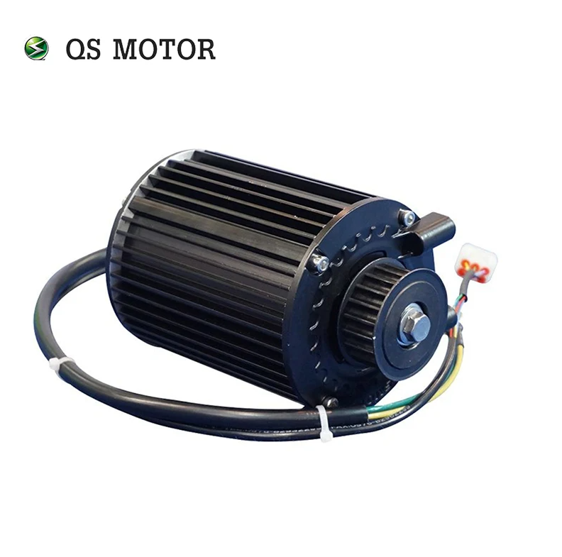 QS90 1000W Mid Drive Motor 72V 55KPH for Electric Scooter Belt Design or 428 Sprocket 14T Type Motor