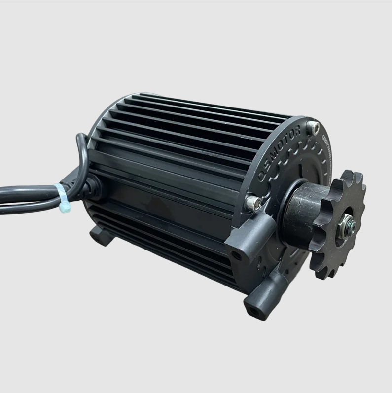 QS90 1000W Mid Drive Motor 72V 55KPH for Electric Scooter Belt Design or 428 Sprocket 14T Type Motor
