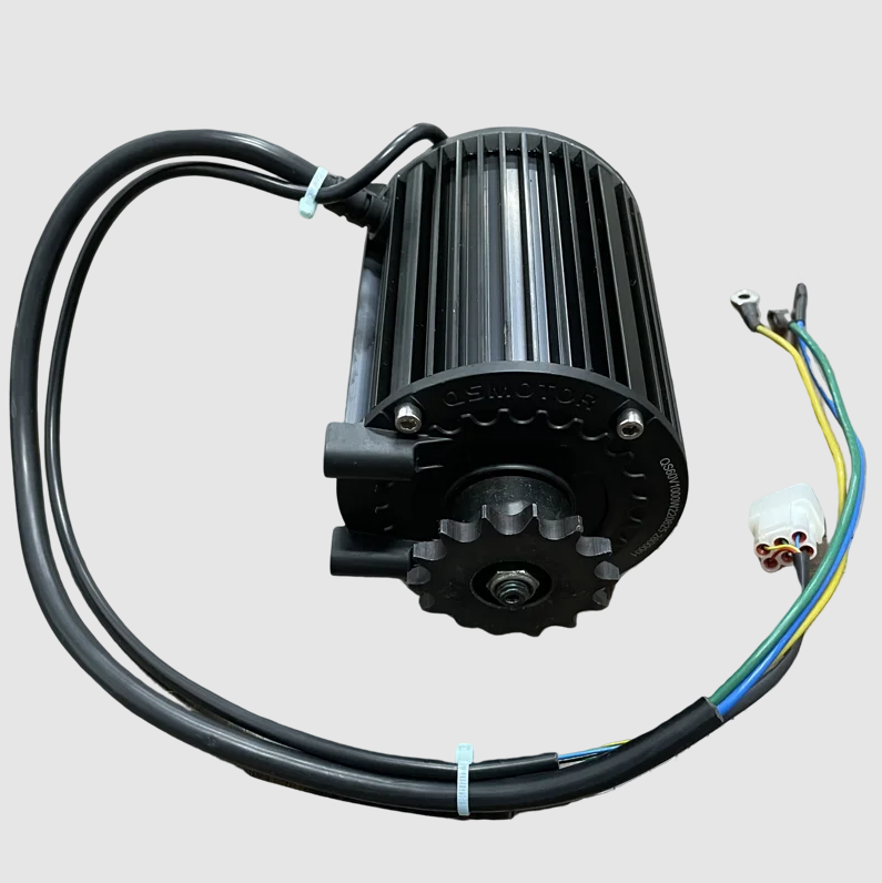 QS90 1000W Mid Drive Motor 72V 55KPH for Electric Scooter Belt Design or 428 Sprocket 14T Type Motor
