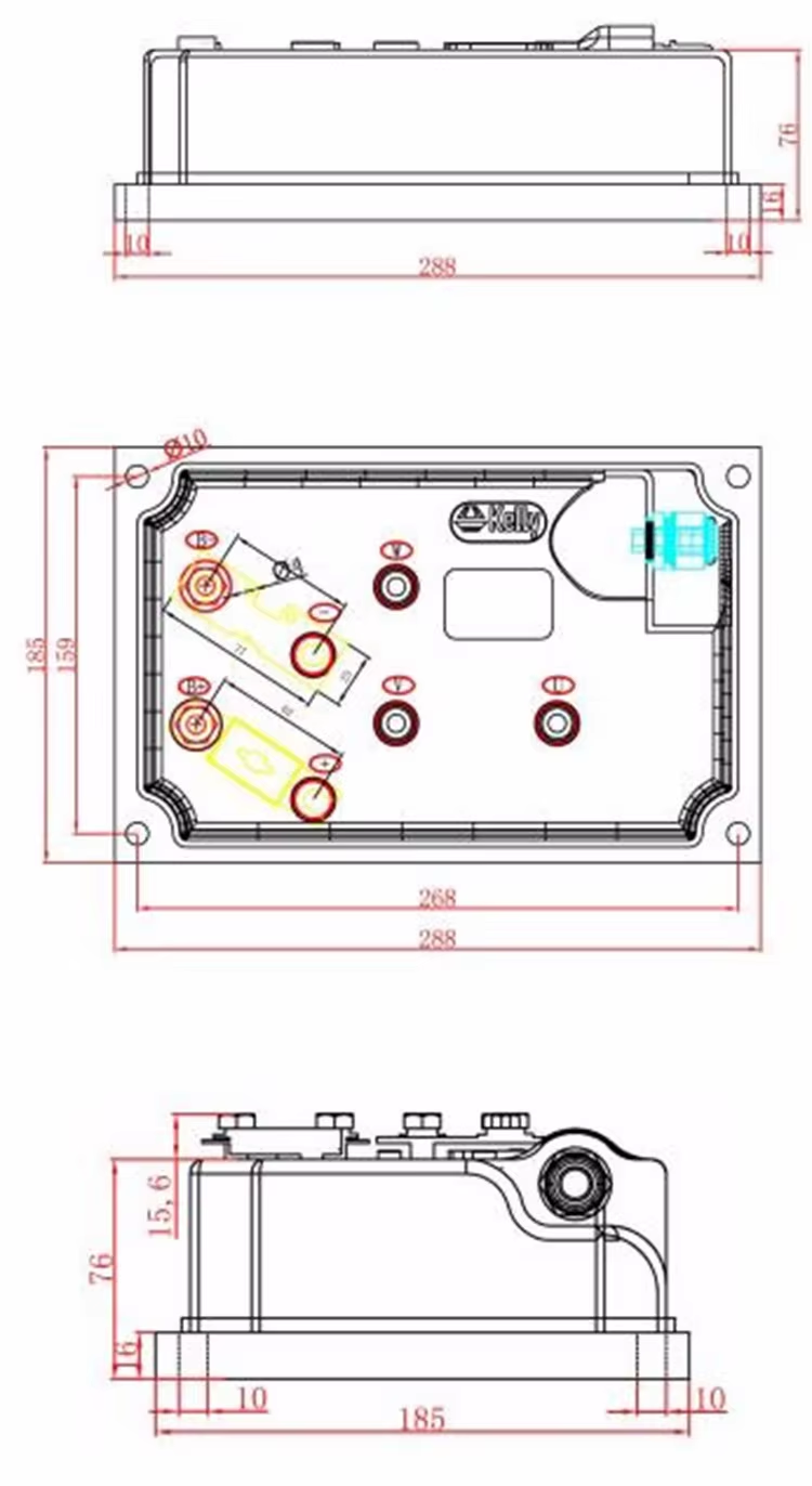 Kelly Sinewave Controller KLS6035S 24V-60V 350A SINUSOIDAL Controller for 3000W Hub Motor