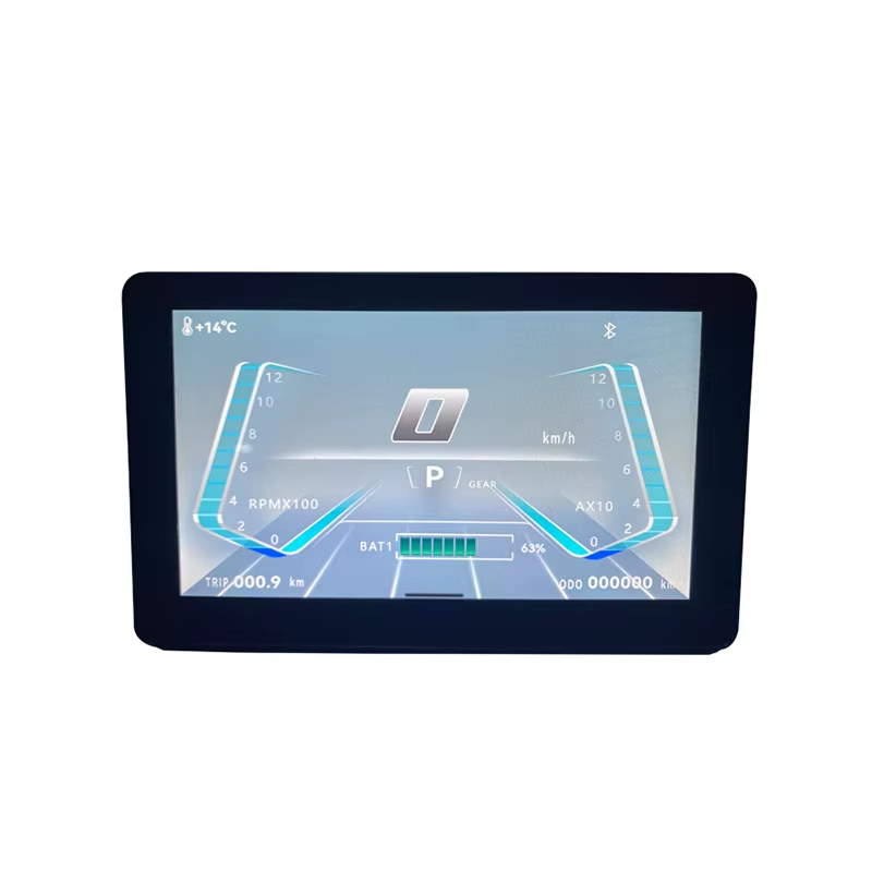 7inch TFT Display 1024*600 Motorcycle Speedometer Supports Android Auto Through Phone Casting With ONE-LIN and CAN-BUS